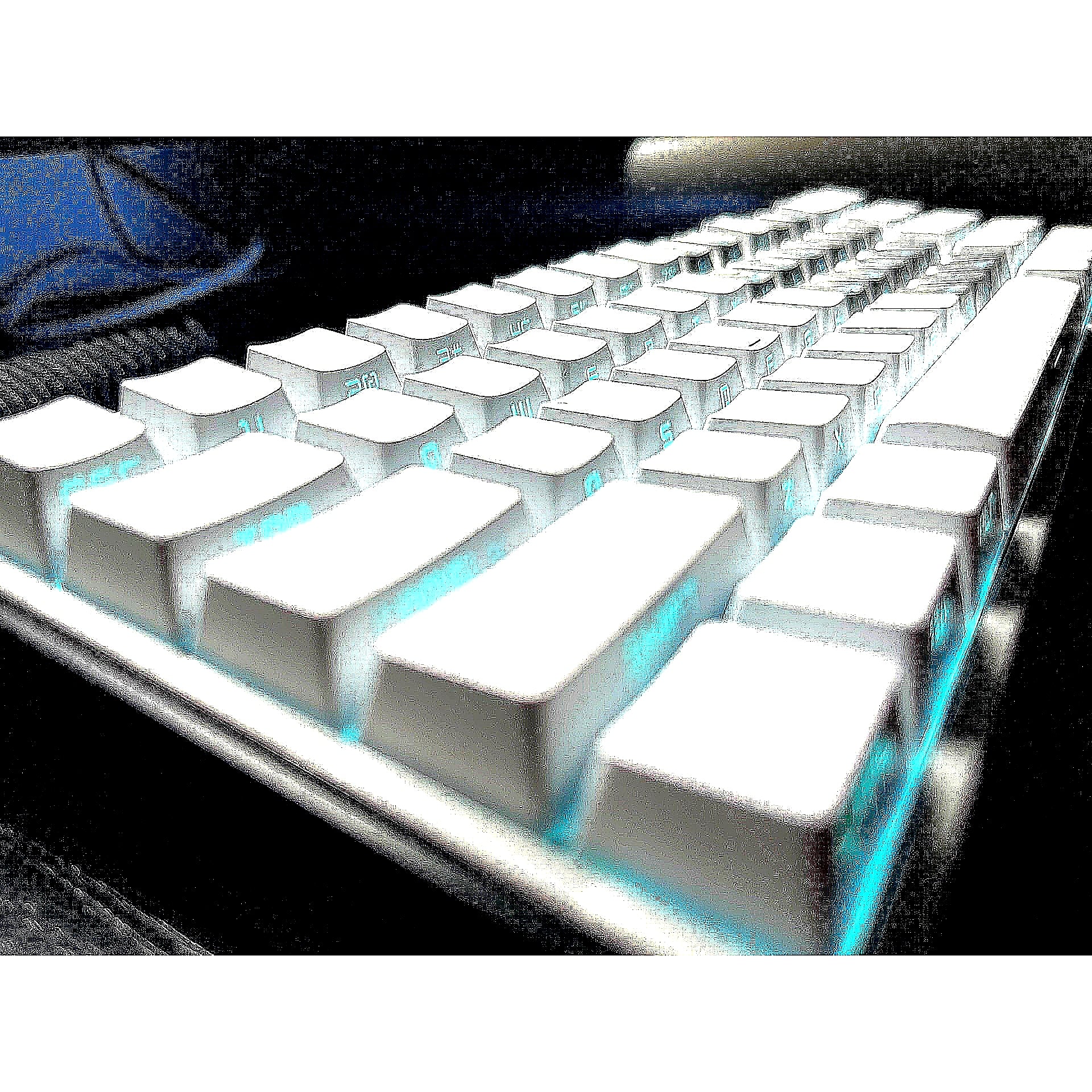 White Silver Butterfly - MELGEEK Made68Pro+ Magnetic Custom Keyboard