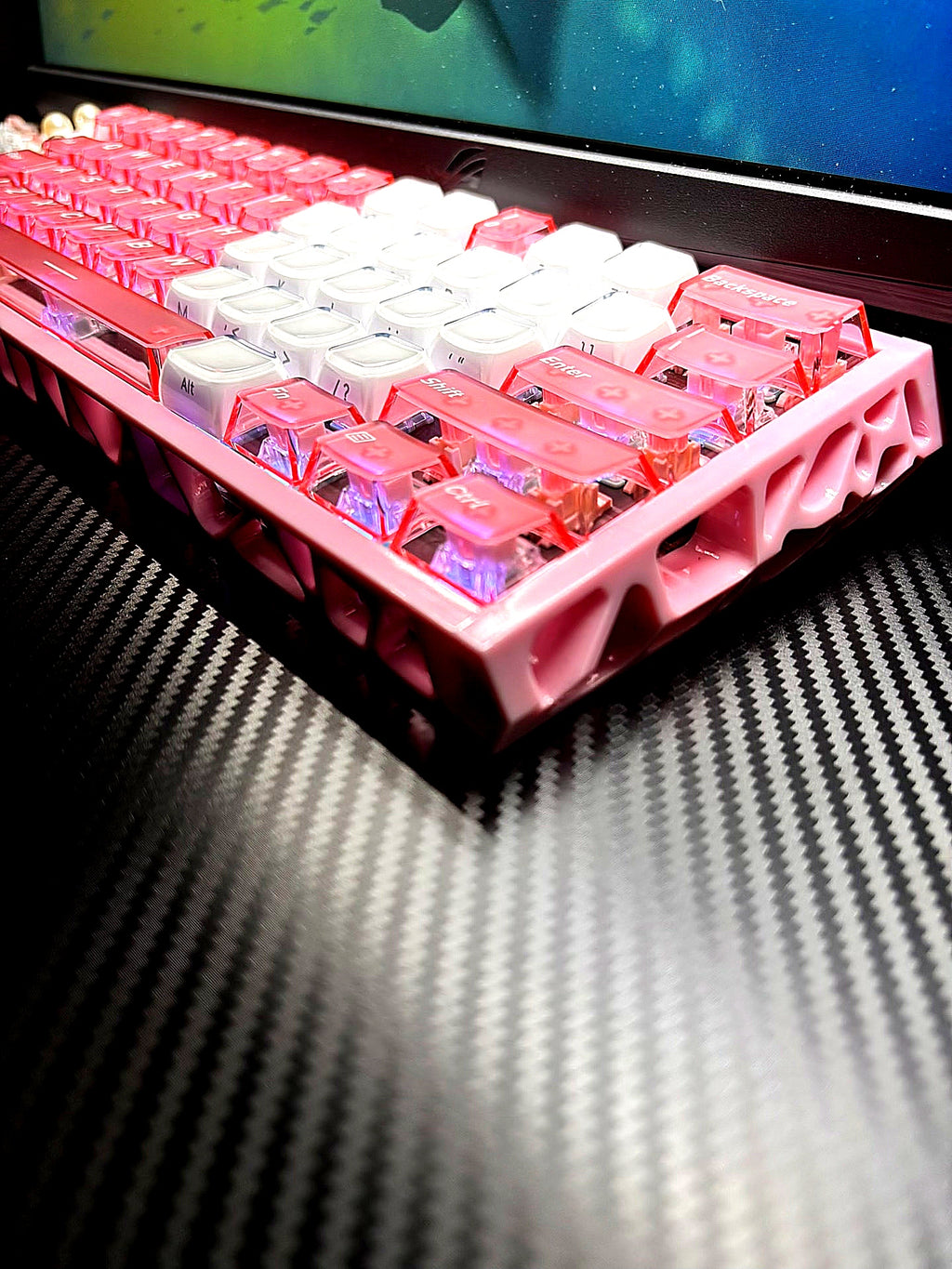 Magnetic switch keyboard close up keycap detail