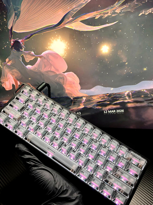 Mad Catz MAD60 RGB magnetic switch keycaps close up